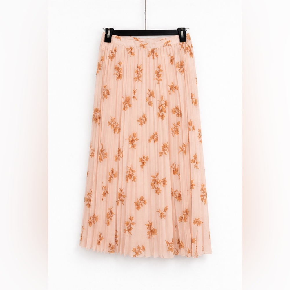 Joie, Adeena Pleated Midi Skirt Frappe Floral Size 6 NWT $298